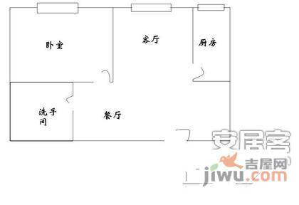 逸成东苑1室1厅1卫74㎡户型图