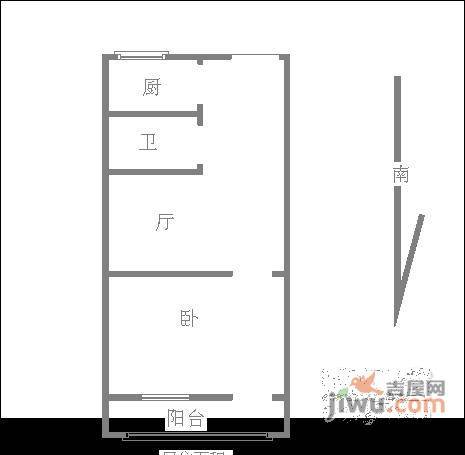 逸成东苑2室1厅1卫76㎡户型图