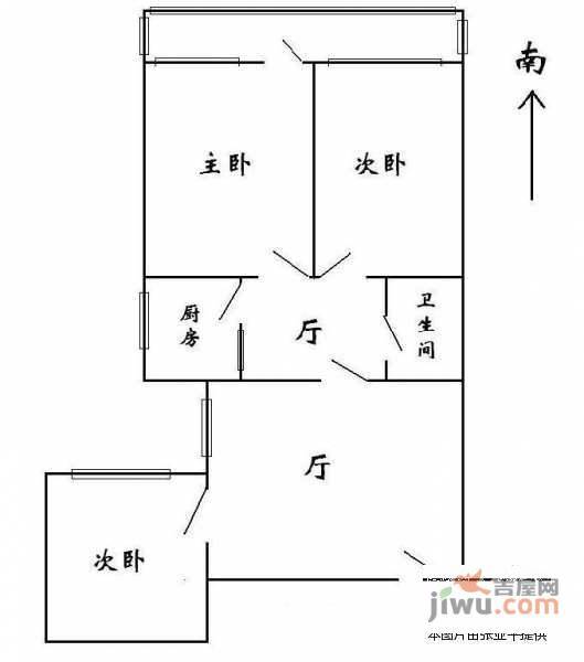 逸成东苑3室2厅2卫93㎡户型图