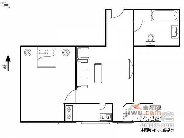 逸成东苑1室1厅1卫74㎡户型图