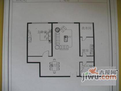 富力城1室1厅1卫66㎡户型图