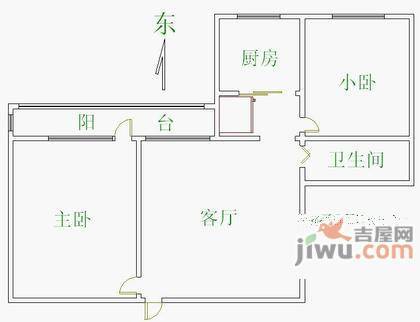 农光里小区2室1厅1卫108㎡户型图