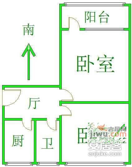 农光里小区2室1厅1卫108㎡户型图