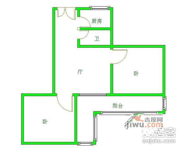 农光里小区2室1厅1卫108㎡户型图