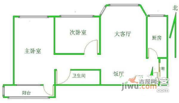 农光里小区2室1厅1卫108㎡户型图