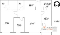 富力城2室2厅2卫111㎡户型图