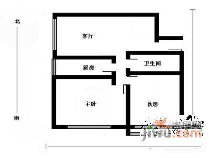 佳艺青年汇2室1厅1卫96㎡户型图