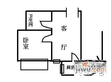 康家园小区2室1厅1卫96㎡户型图