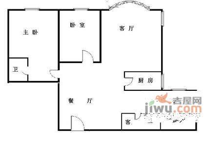 华盛家园3室2厅1卫160㎡户型图