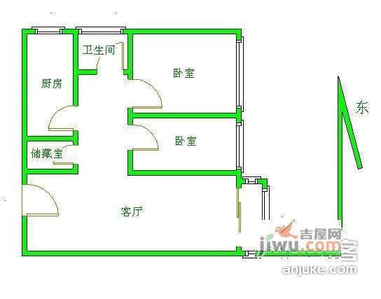 首创爱这城2室1厅1卫139㎡户型图