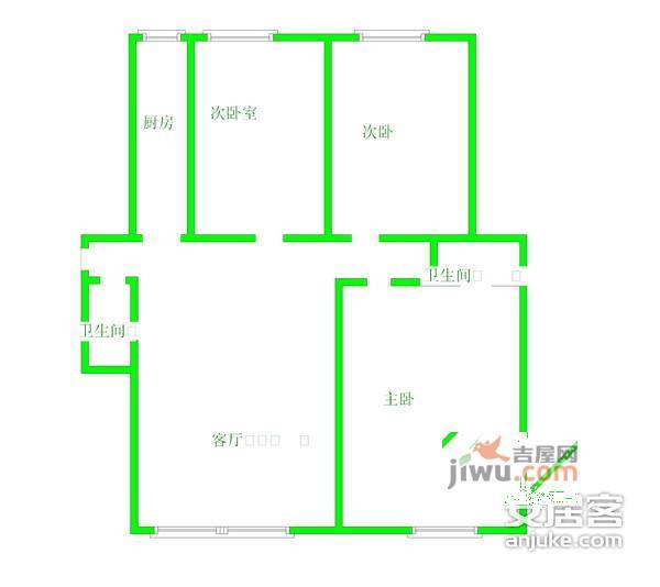 首创爱这城3室2厅2卫户型图