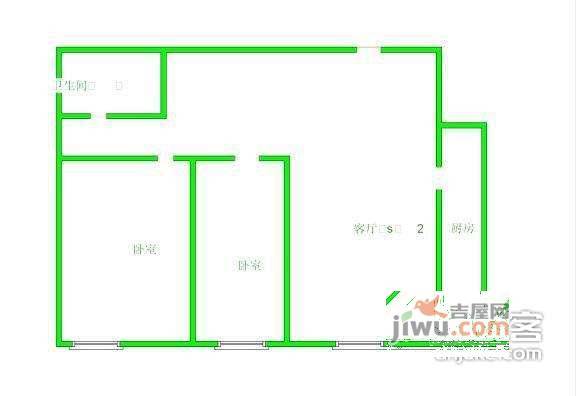 首创爱这城2室1厅1卫139㎡户型图