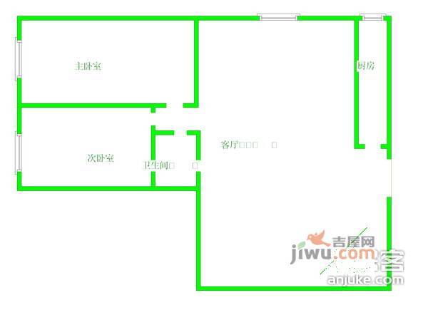 首创爱这城2室1厅1卫139㎡户型图