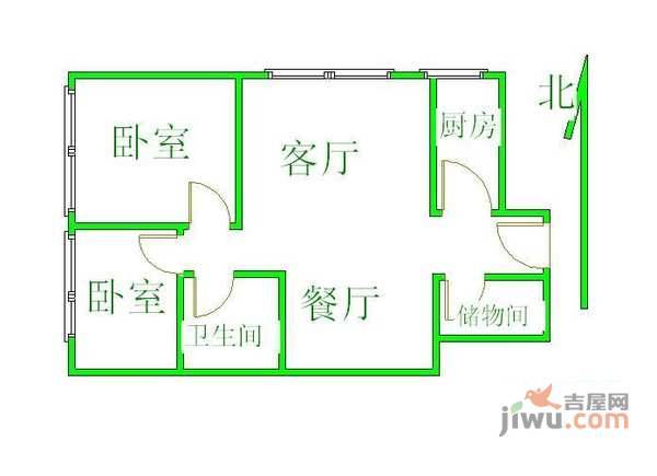 首创爱这城2室1厅1卫139㎡户型图