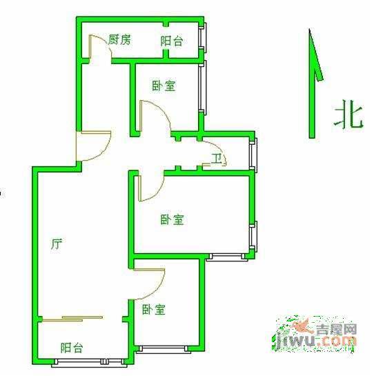 风雅园3室1厅2卫127㎡户型图