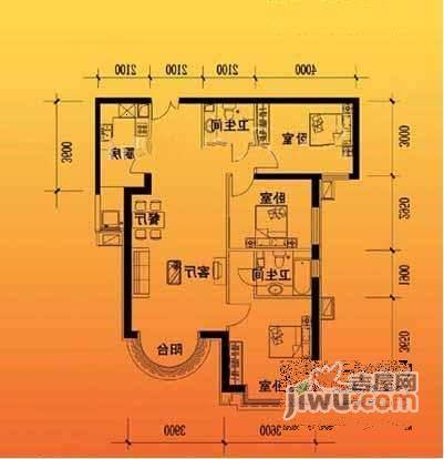 三环新城3室2厅2卫187㎡户型图