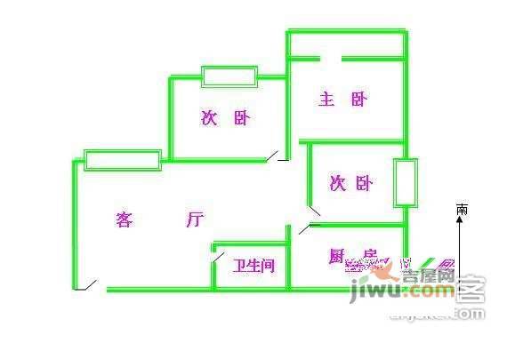 南湖东园3室1厅2卫140㎡户型图