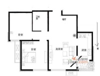 莱圳家园2室2厅1卫78㎡户型图