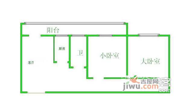 西坝河东里2室1厅1卫105㎡户型图