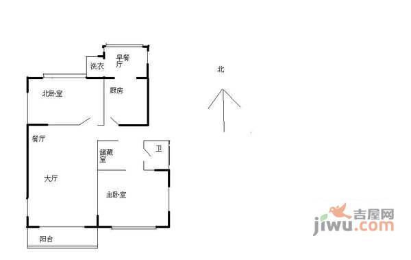 龙泽苑西区3室2厅1卫143㎡户型图