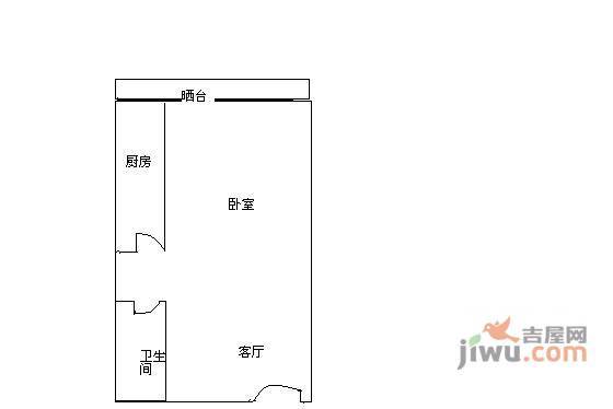 花市枣苑1室0厅1卫55㎡户型图