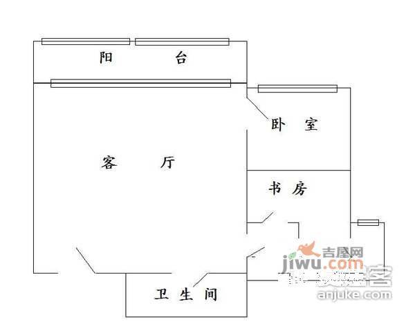 花市枣苑1室1厅1卫86㎡户型图