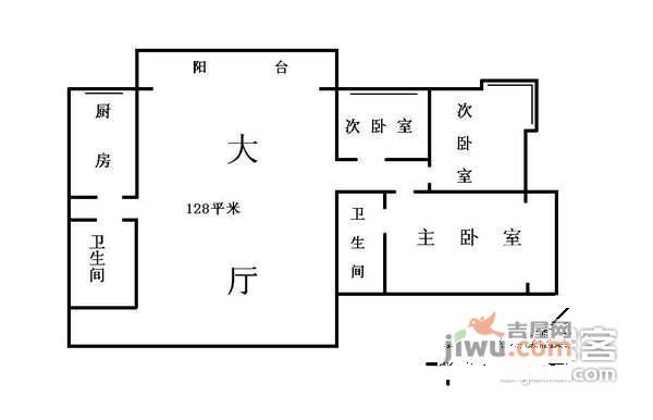 花市枣苑3室2厅2卫175㎡户型图