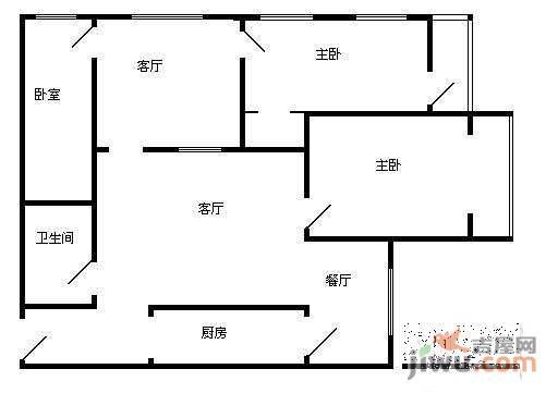 花市枣苑3室2厅2卫175㎡户型图