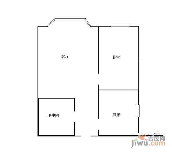 花市枣苑1室1厅1卫86㎡户型图