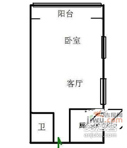 花市枣苑1室1厅1卫86㎡户型图