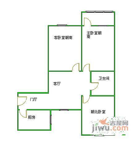 安慧北里逸园3室1厅1卫147㎡户型图