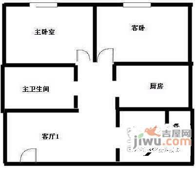 安慧北里逸园2室1厅1卫110㎡户型图