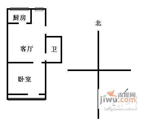 安慧北里逸园1室1厅1卫96㎡户型图