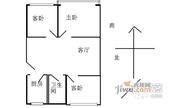 安慧北里逸园3室2厅2卫184㎡户型图