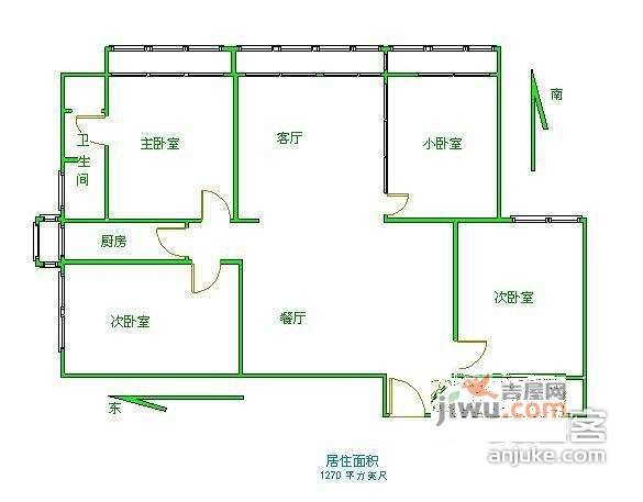 安慧北里逸园4室2厅2卫184㎡户型图