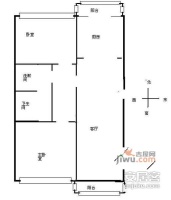 怡美家园2室2厅2卫120㎡户型图