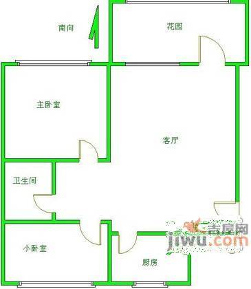 万象新天家园2室1厅1卫110㎡户型图