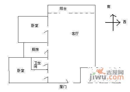 阳光丽景2室1厅1卫187㎡户型图