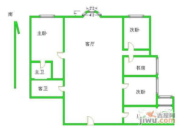 阳光丽景4室2厅2卫236㎡户型图