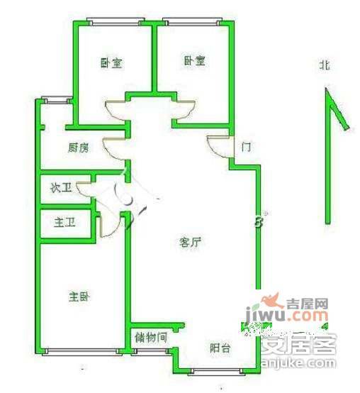 流星花园3室1厅2卫280㎡户型图