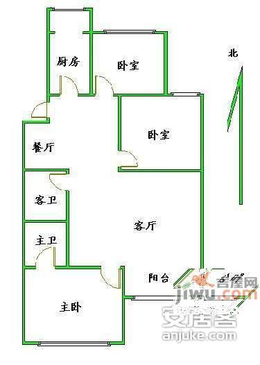 云趣园3室2厅2卫188㎡户型图