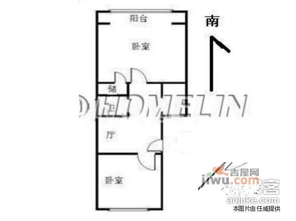 安贞西里2室1厅1卫70㎡户型图