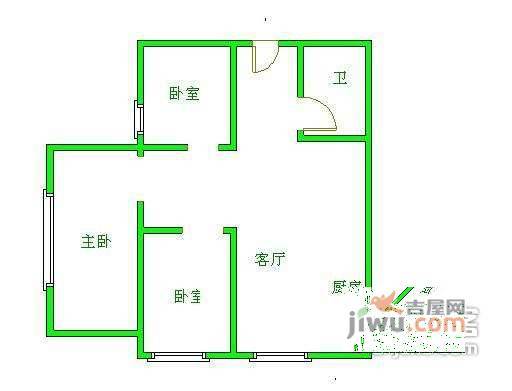 国瑞城3室1厅1卫187㎡户型图