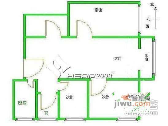 欧陆经典3室1厅1卫153㎡户型图