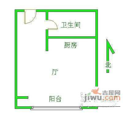 欧陆经典1室1厅1卫72㎡户型图