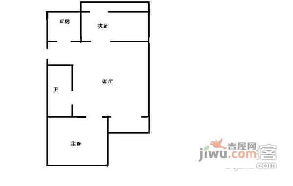 龙锦苑东一区2室1厅1卫118㎡户型图