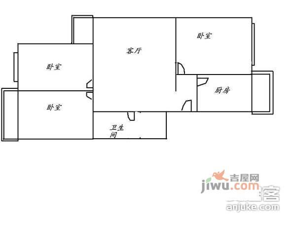 望京西园三区3室2厅2卫186㎡户型图