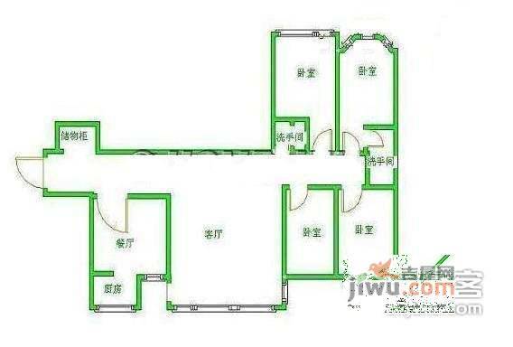 望京西园三区4室2厅2卫户型图