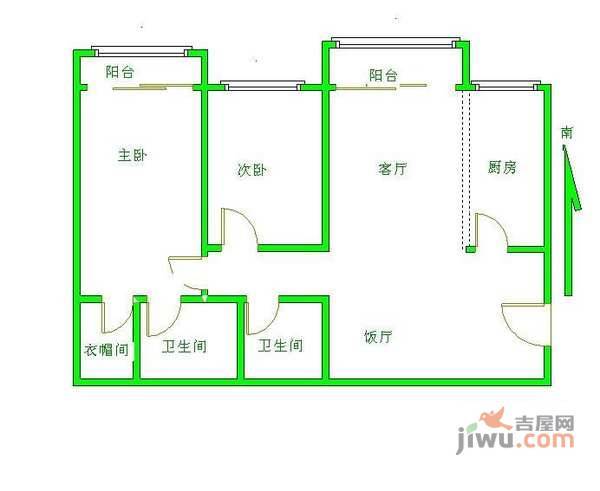 望京西园三区3室2厅2卫186㎡户型图