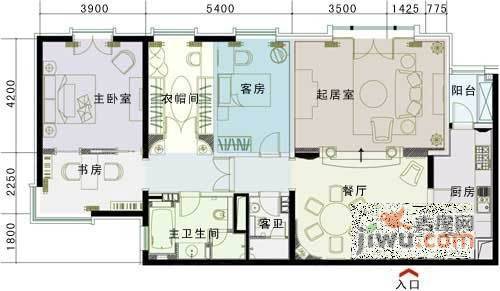 荣尊堡国际俱乐部公寓2室2厅2卫177㎡户型图